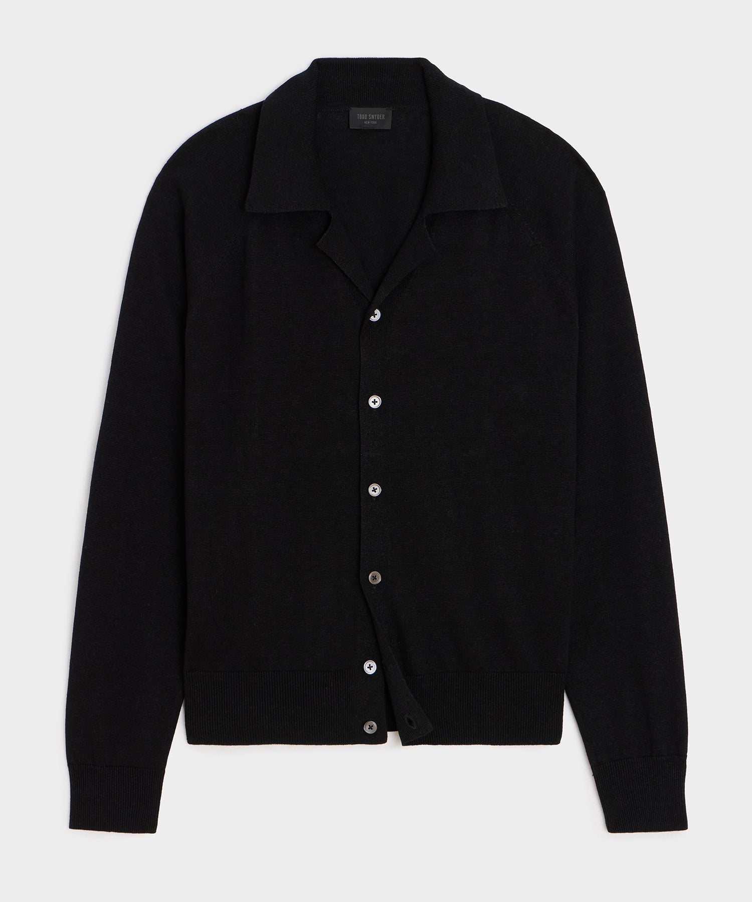 Amalfi Sweater Polo — Black