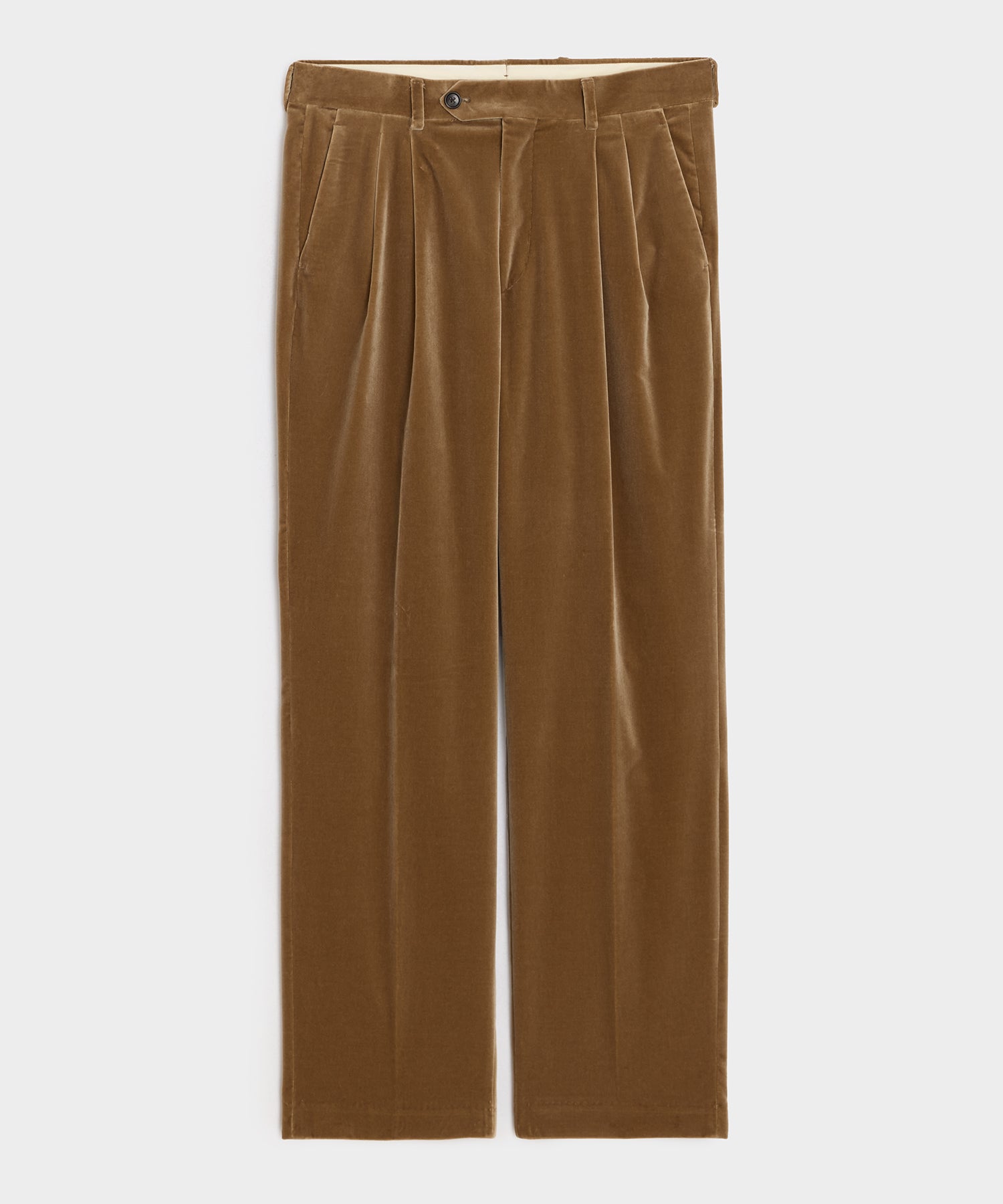 Italian Velvet Wythe Trouser — Khaki