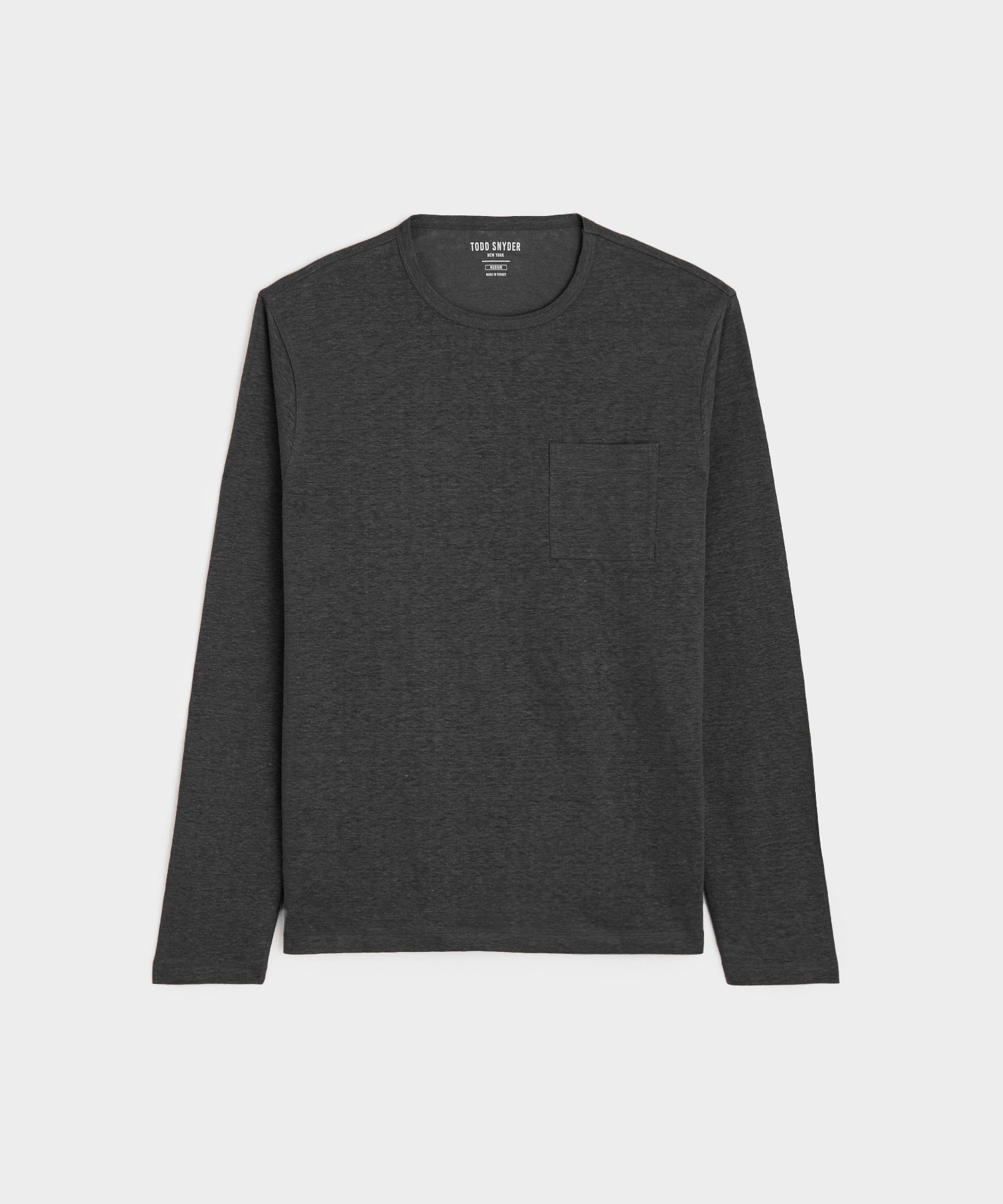 Linen Jersey Pocket Tee — Faded Black
