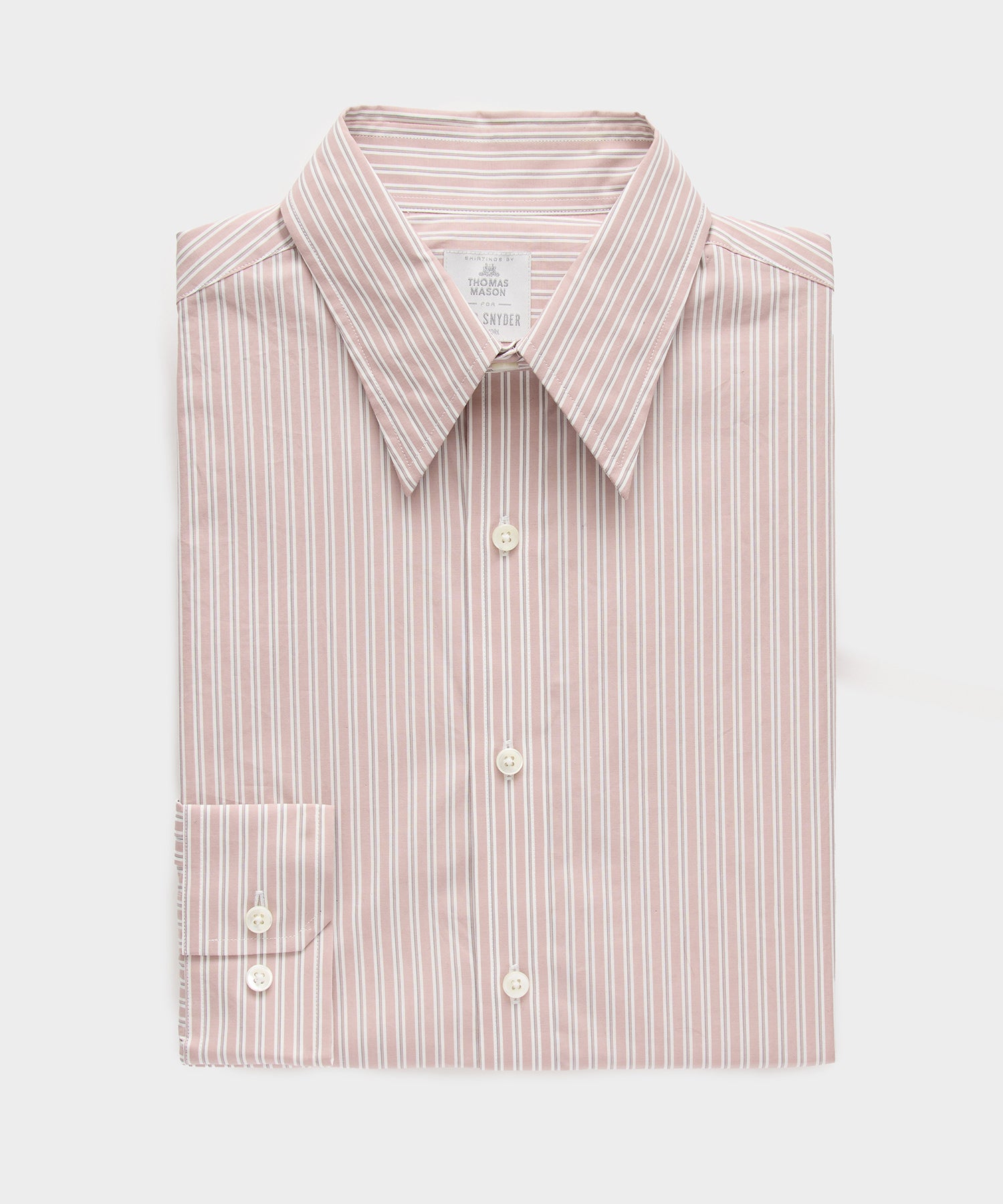 Poplin Long Point Collar Dress Shirt — Faded Brick