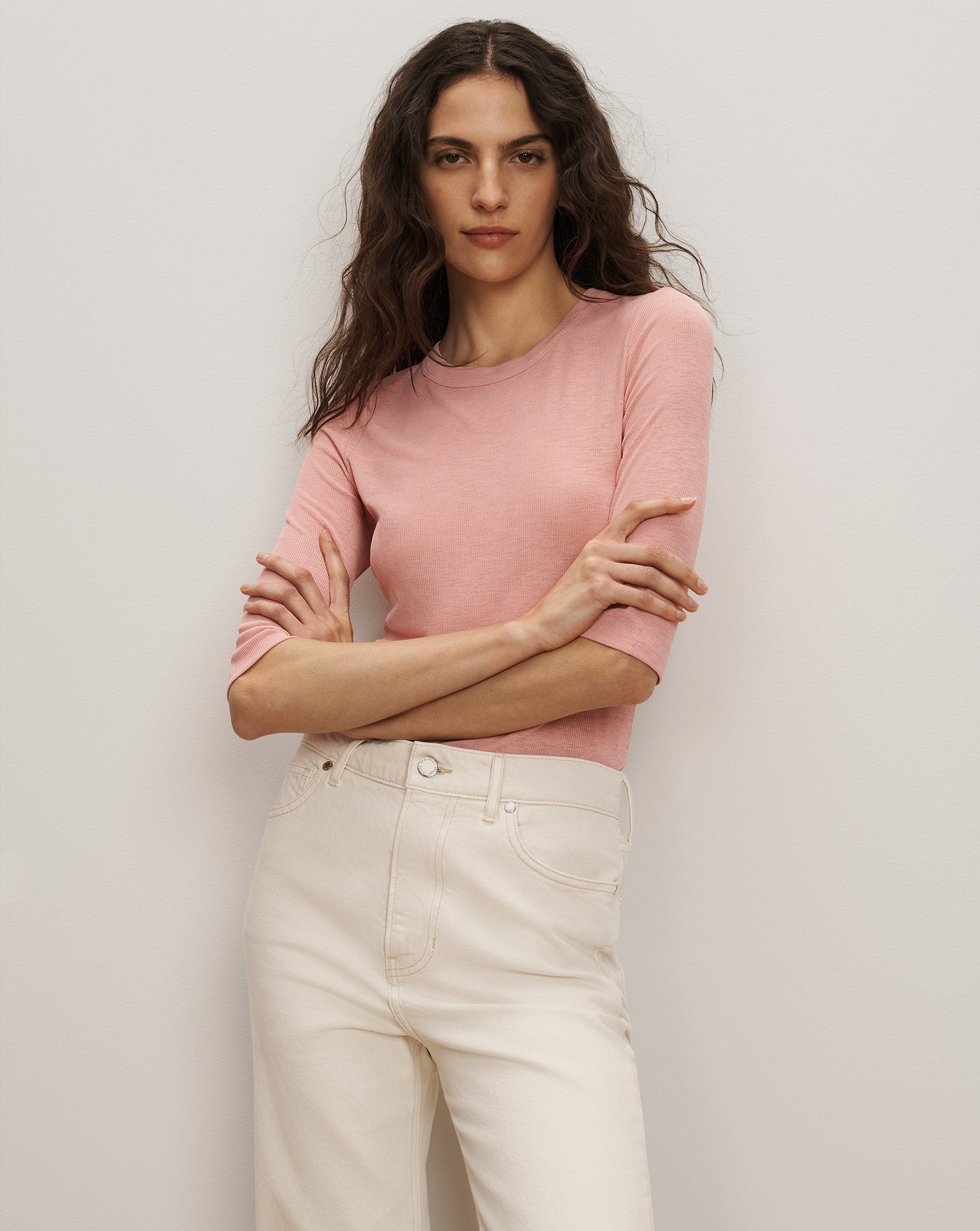 Auclair Knit T-Shirt — Petal