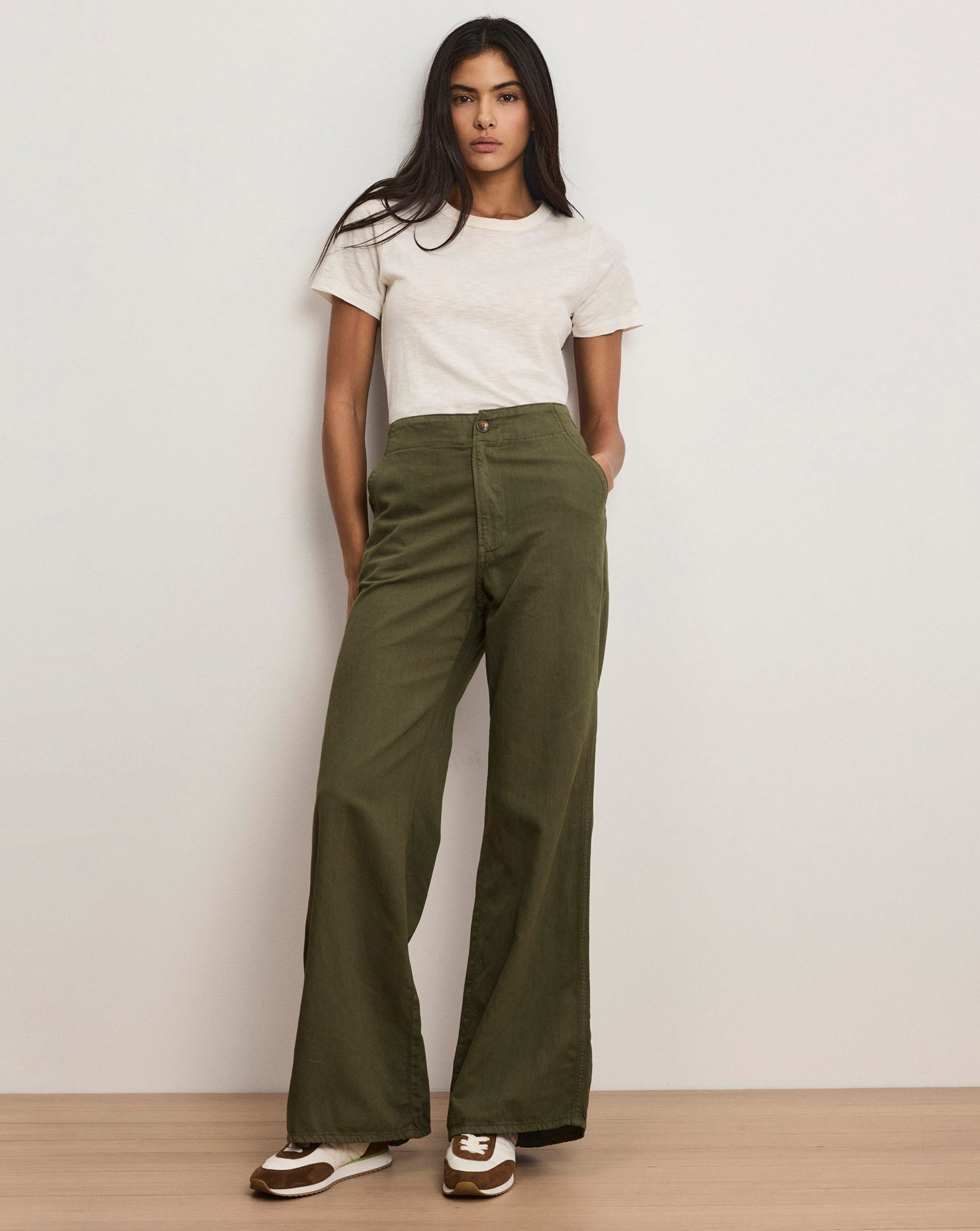Kasey Wide-Leg Pant — Army