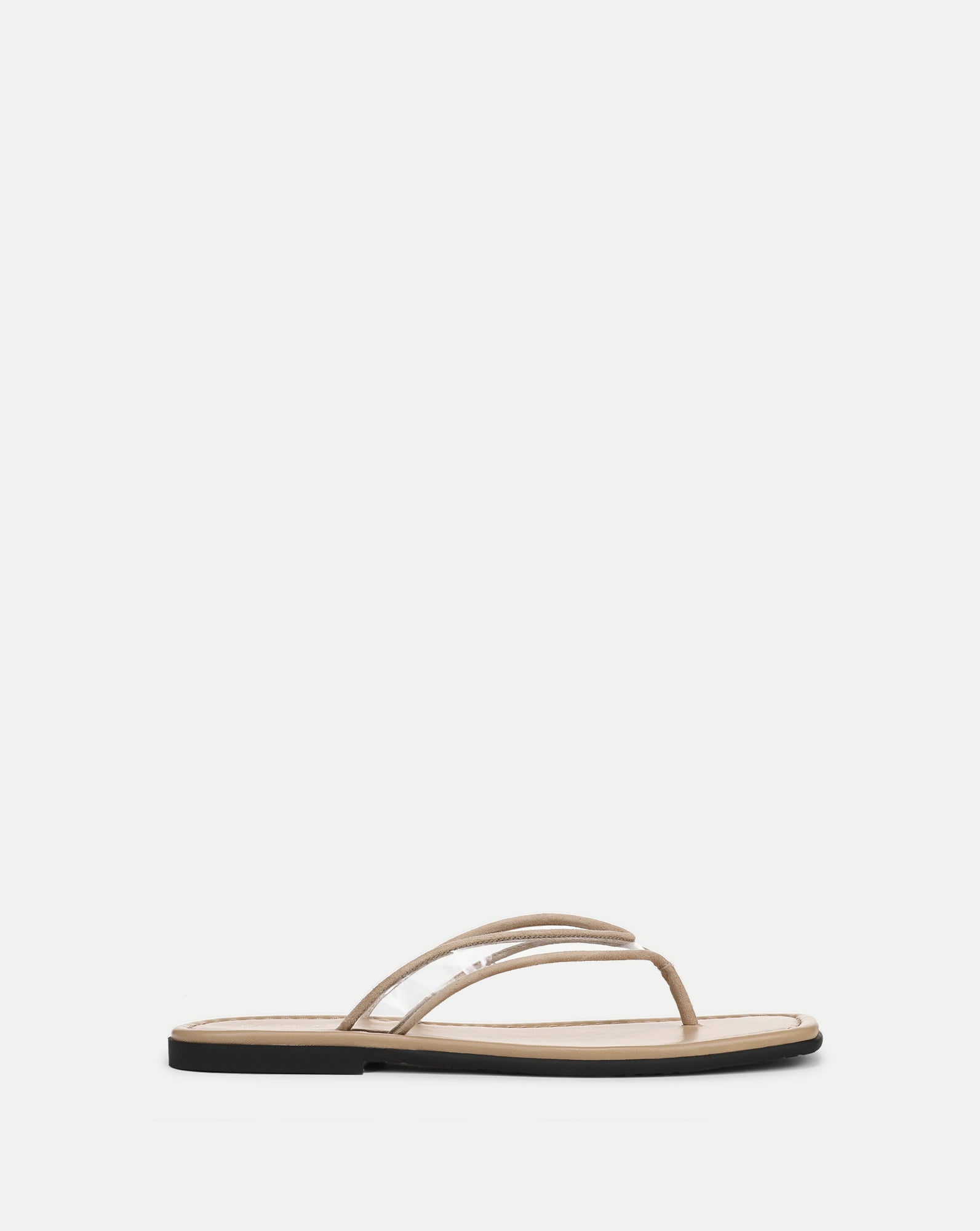 Clea Jelly Flip-Flop Sandal — Sand/Clear