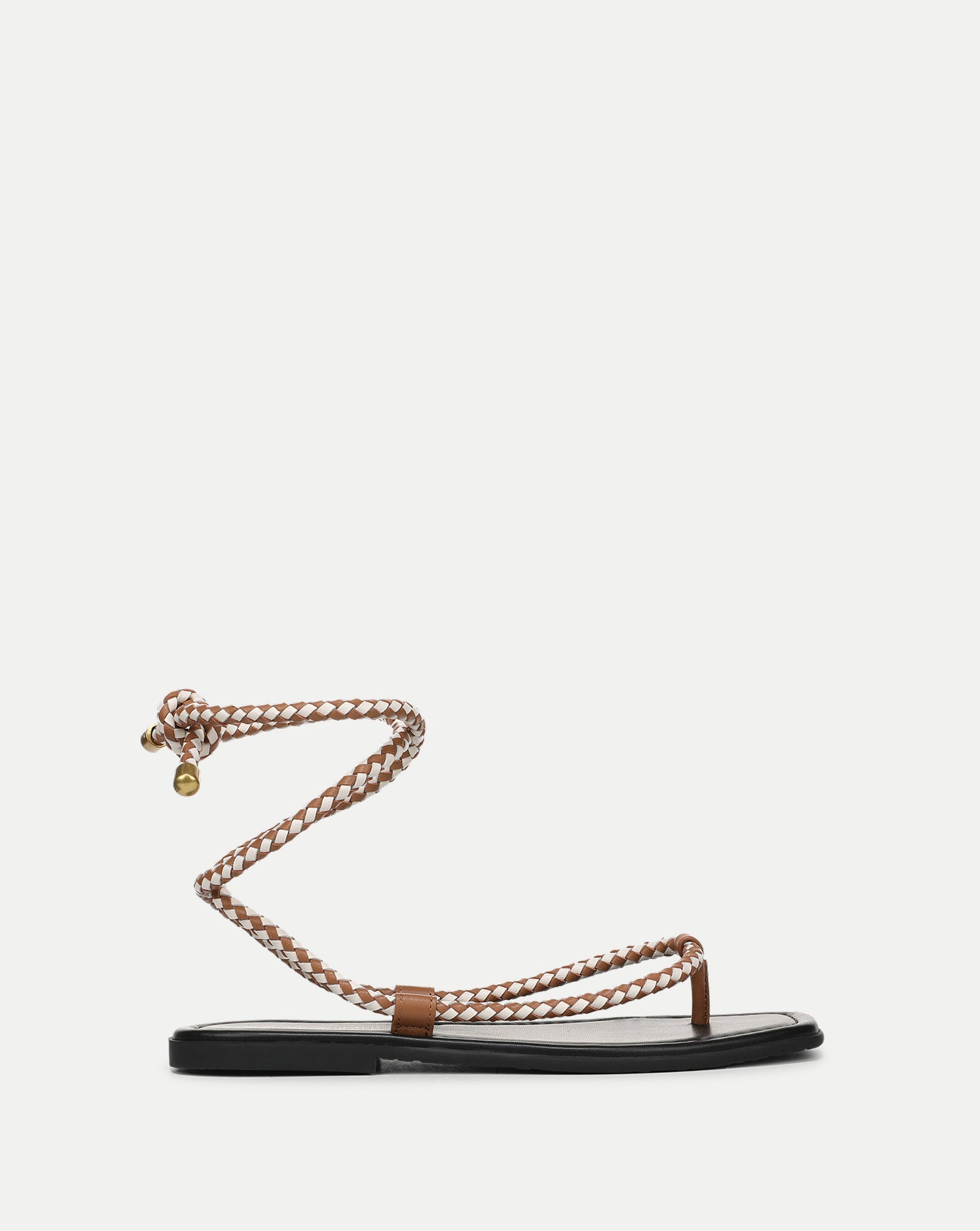 Carmina Wrap Sandal — Hazelwood/Ecru
